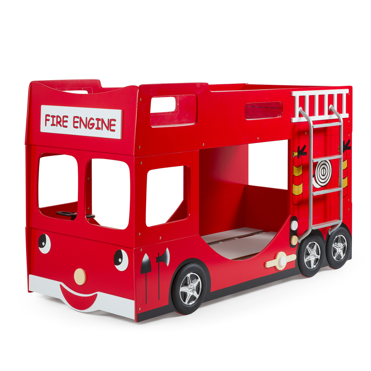 VIPACK FIRE ENGINE bunk bed 90 X 200cm red
