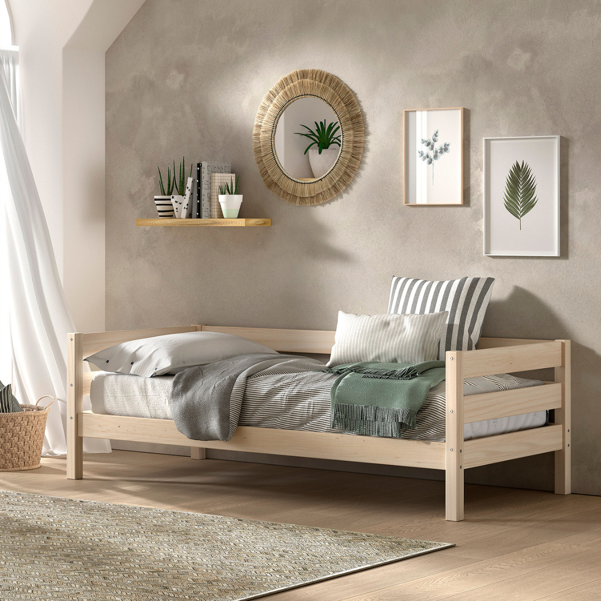 VIPACK MARGRIT European cabin bed low 90 X 200 cm pine
