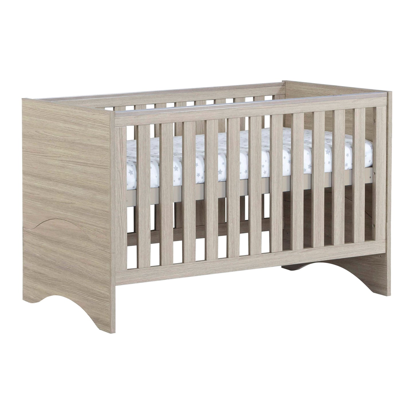 Babymore Veni Cot Bed 140 x 70cm Oak