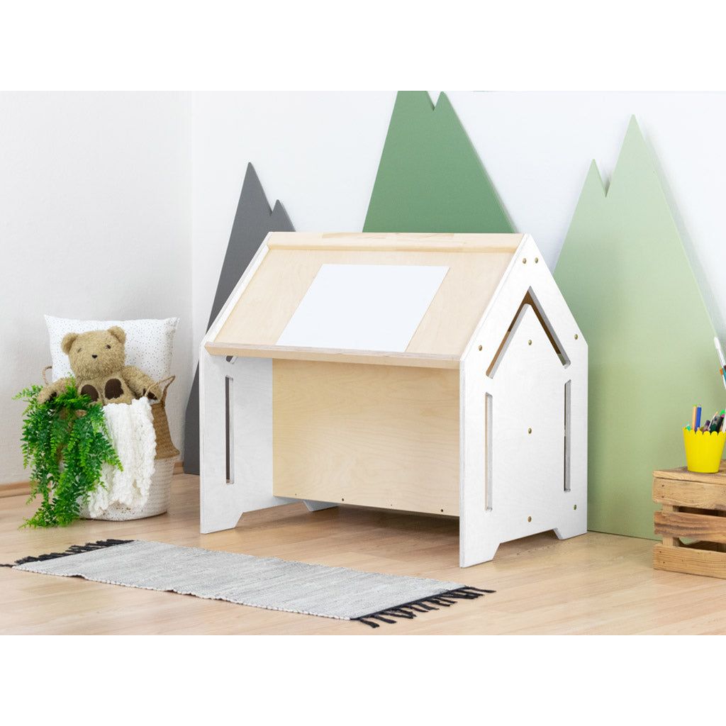 BENLEMI Children's House Table for Drawing CREATIVE White