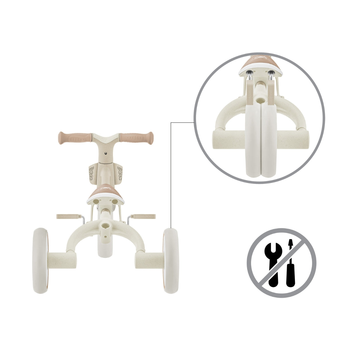 Globber Learning Trike 3-in-1 Plus Eco – Coconut