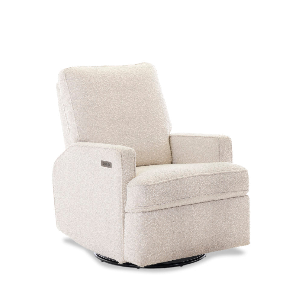 Obaby Madison Electric Swivel Glider Recliner Nursing Chair — Bouclé Style