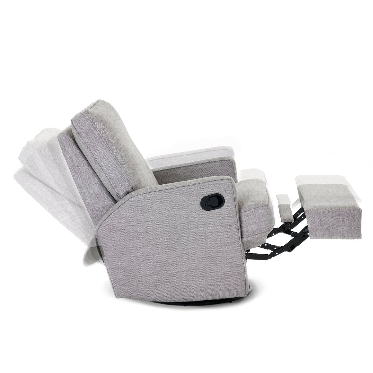 Obaby Madison Swivel Glider Recliner Nursing Chair — Pebble