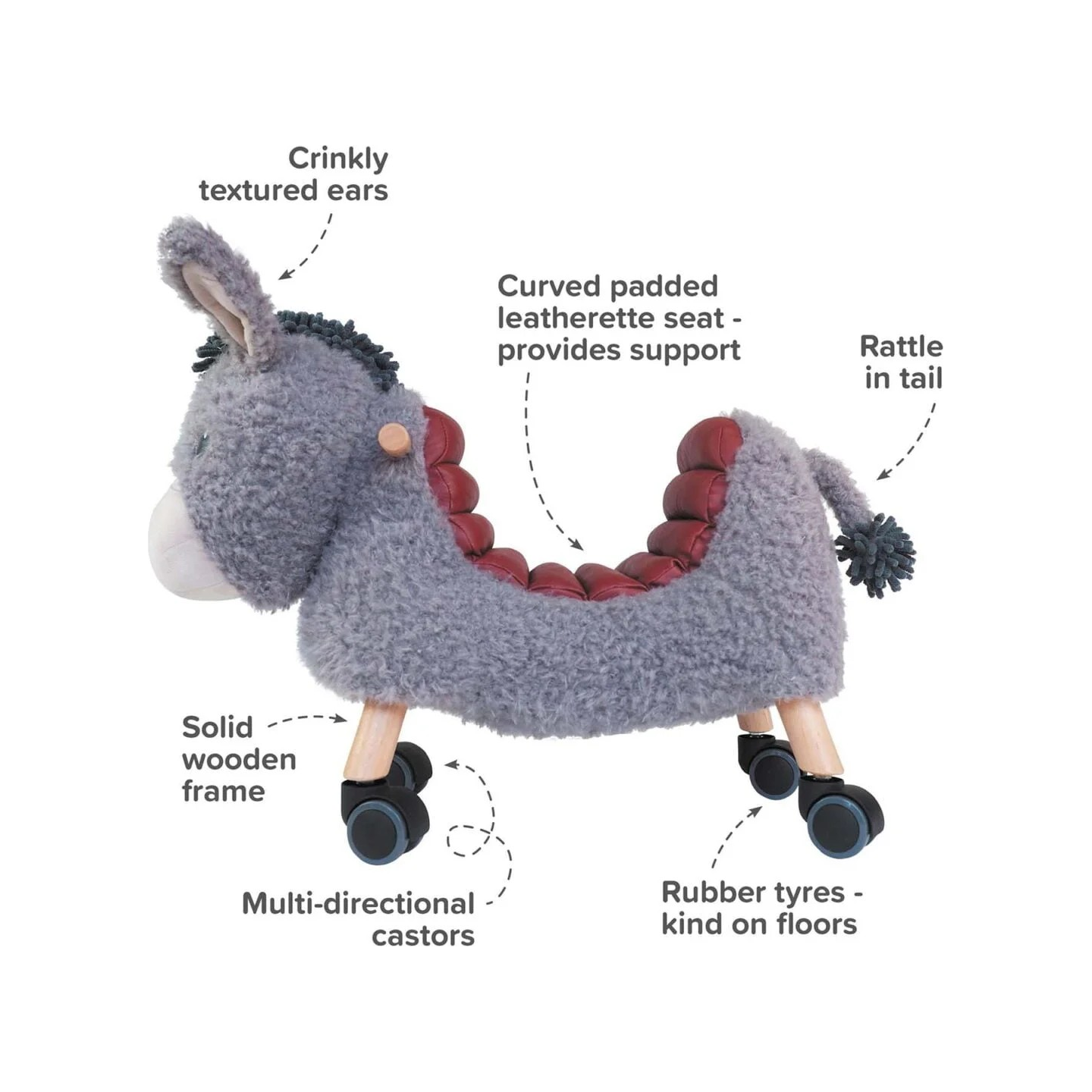Little Bird Told Me Bojangles Donkey Ride On Toy (12m+)