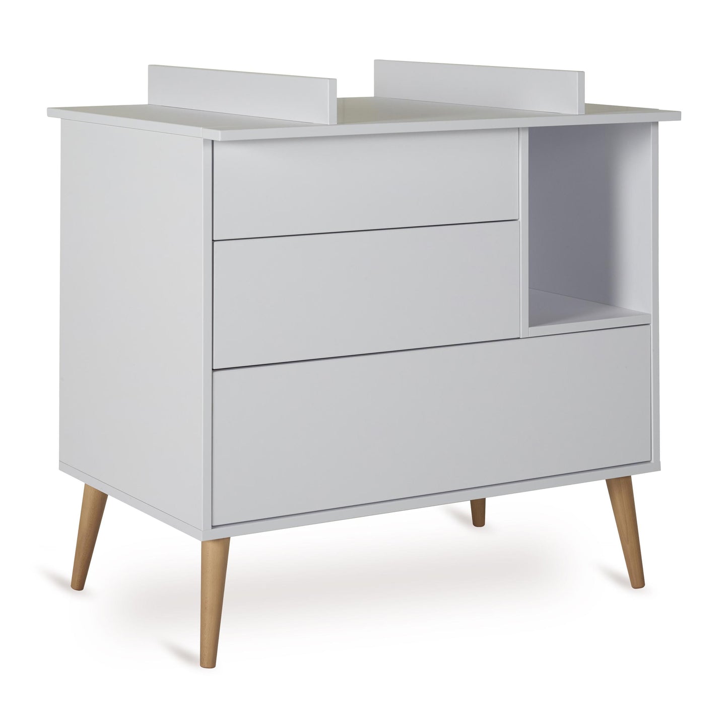 Quax Cocoon 3 Drawer Chest Baby Changing Extension Ice White