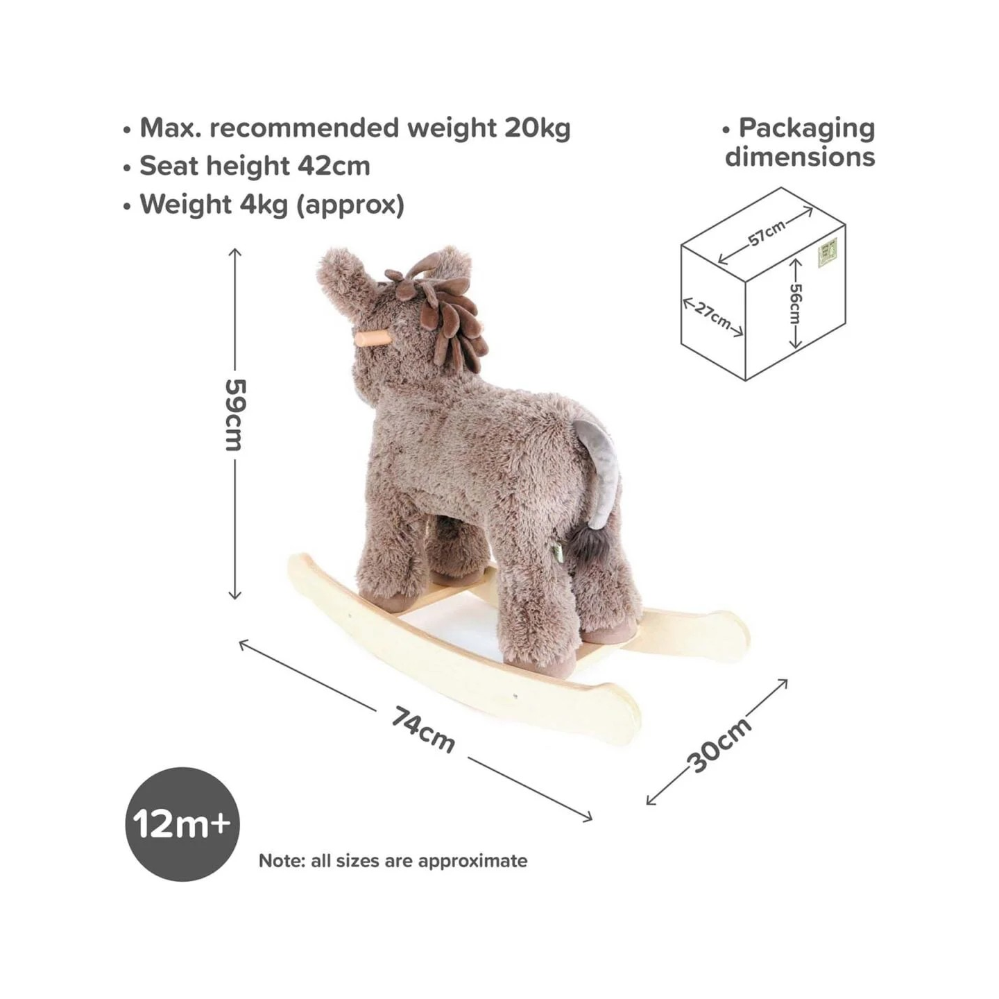 Little Bird Told Me Rocking Donkey Norbert (12m+)