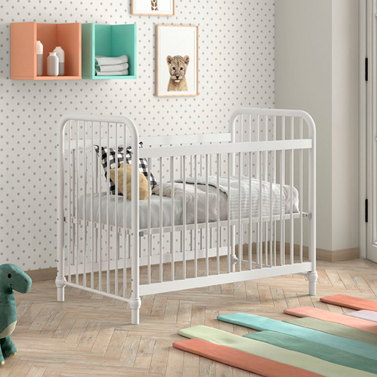 VIPACK JAXX BRONXX industrial metal Cot 120 x 60cm matt white