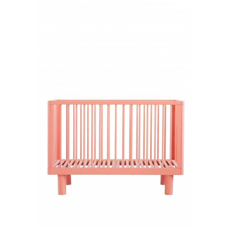 KARL & FRIC Nox cot 120 x 60cm pink inc conversion rail
