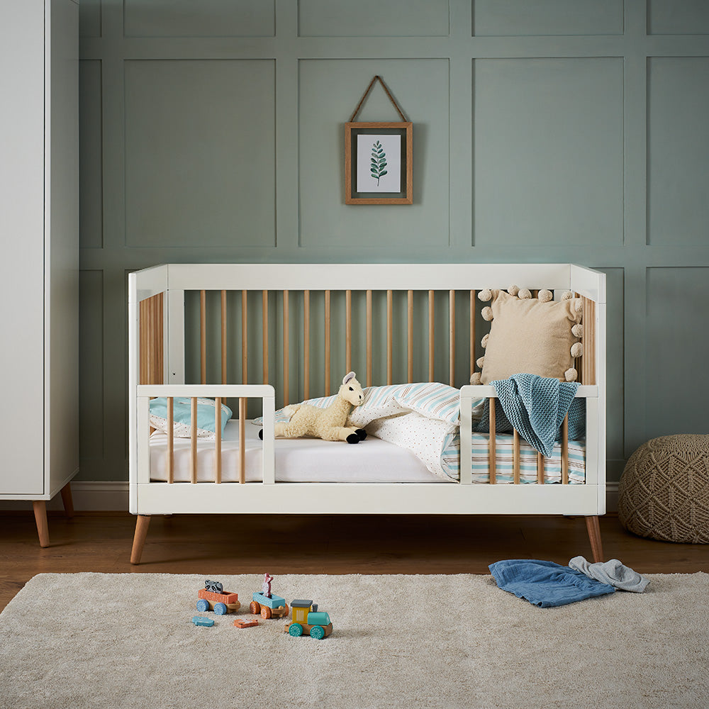 Obaby Maya Cot Bed - White & Natural