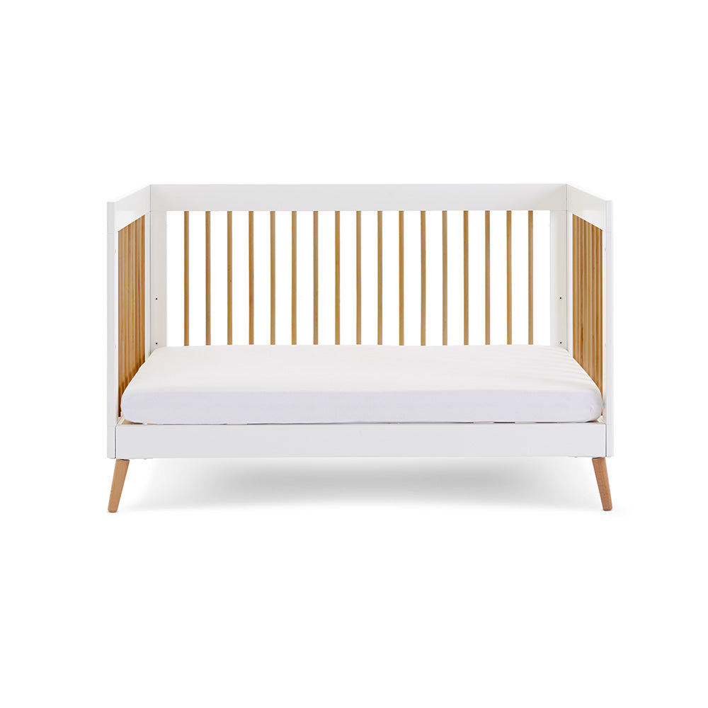 Obaby Maya Cot Bed - White & Natural