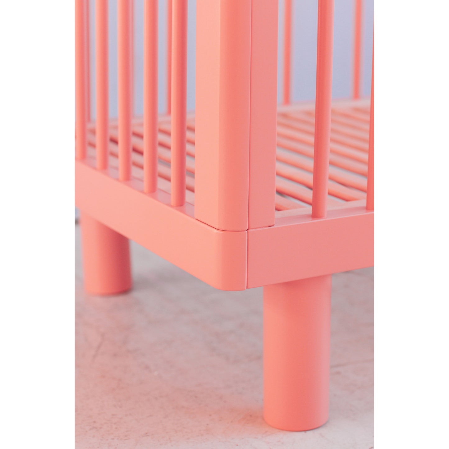 KARL & FRIC Nox cot 120 x 60cm pink inc conversion rail