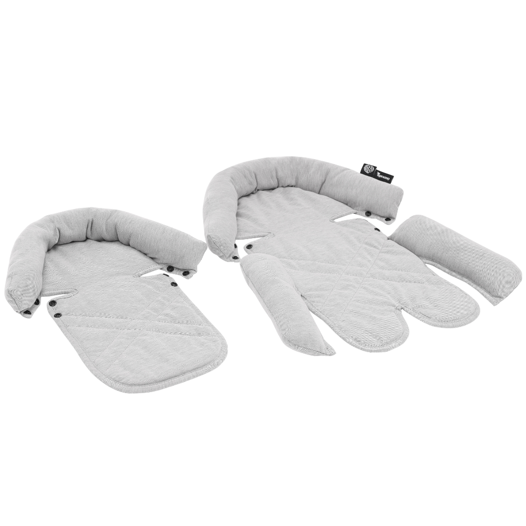 apramo universal deluxe double layer head & body support light grey