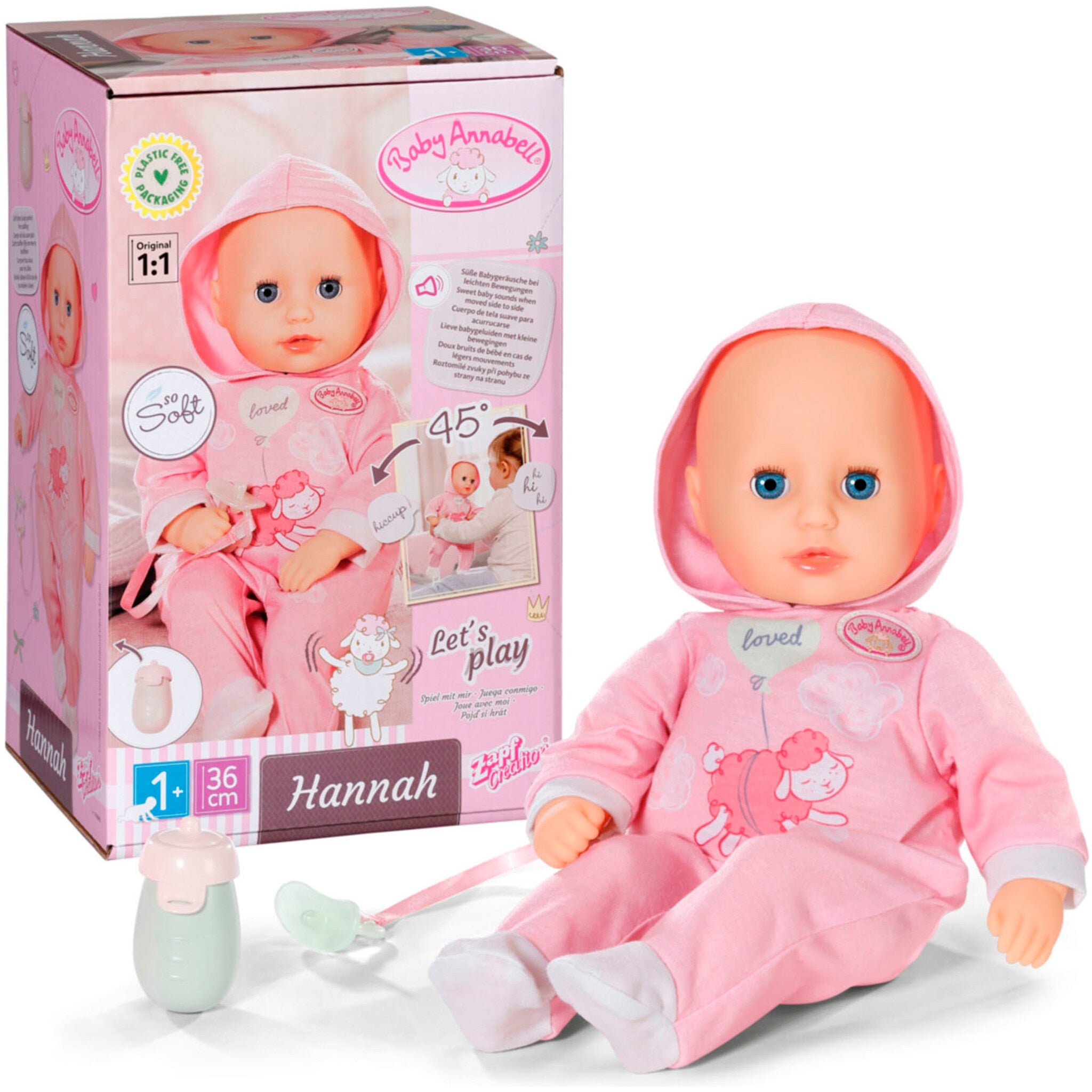 【475】ANK doll はる Baby Annabell Hannah Let's Play 36cm Doll by Zapf Creation – The