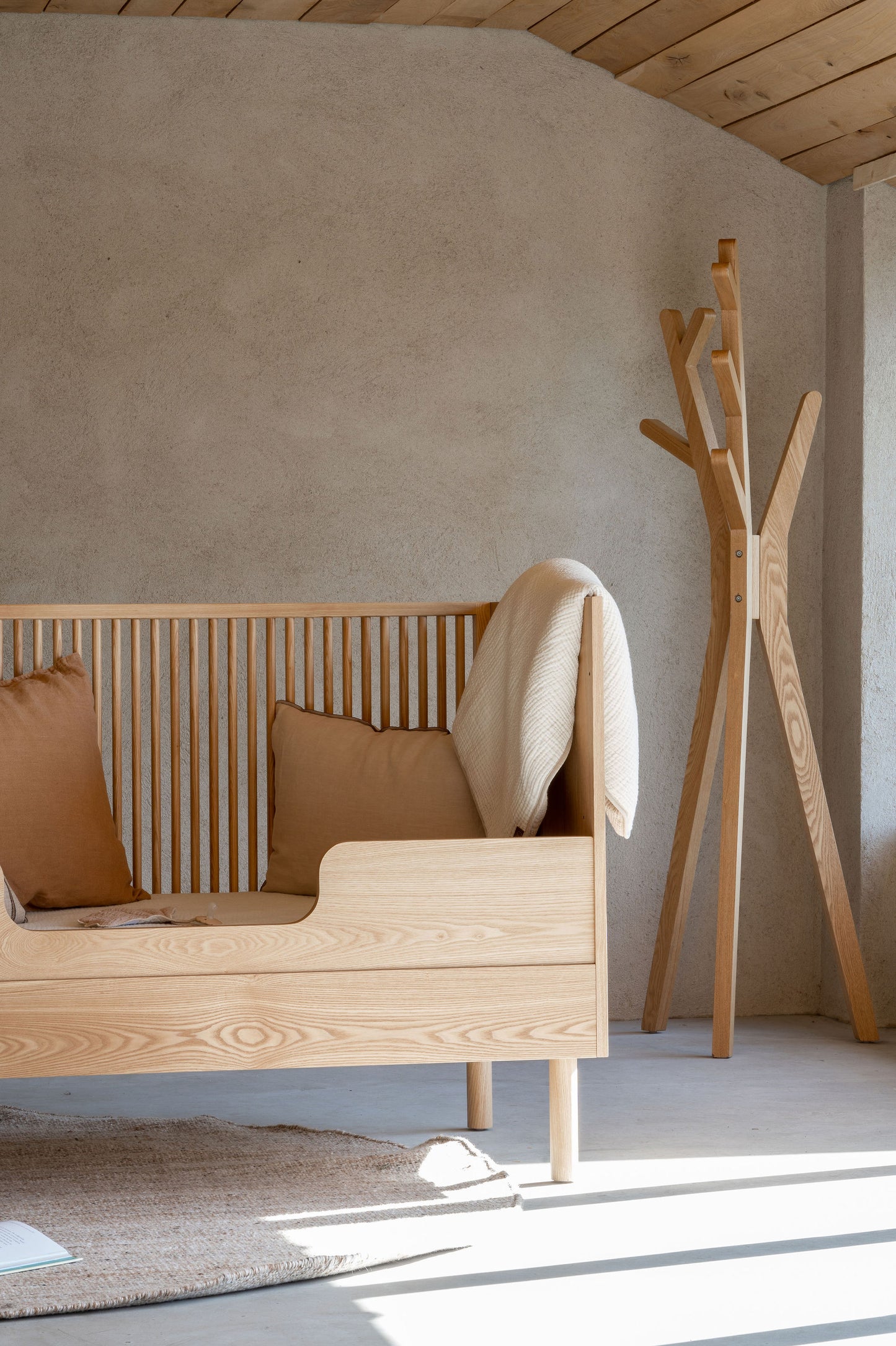 Quax Hai No Ki Convertible Cot Bed - 140 x 70 cm Natural Ash