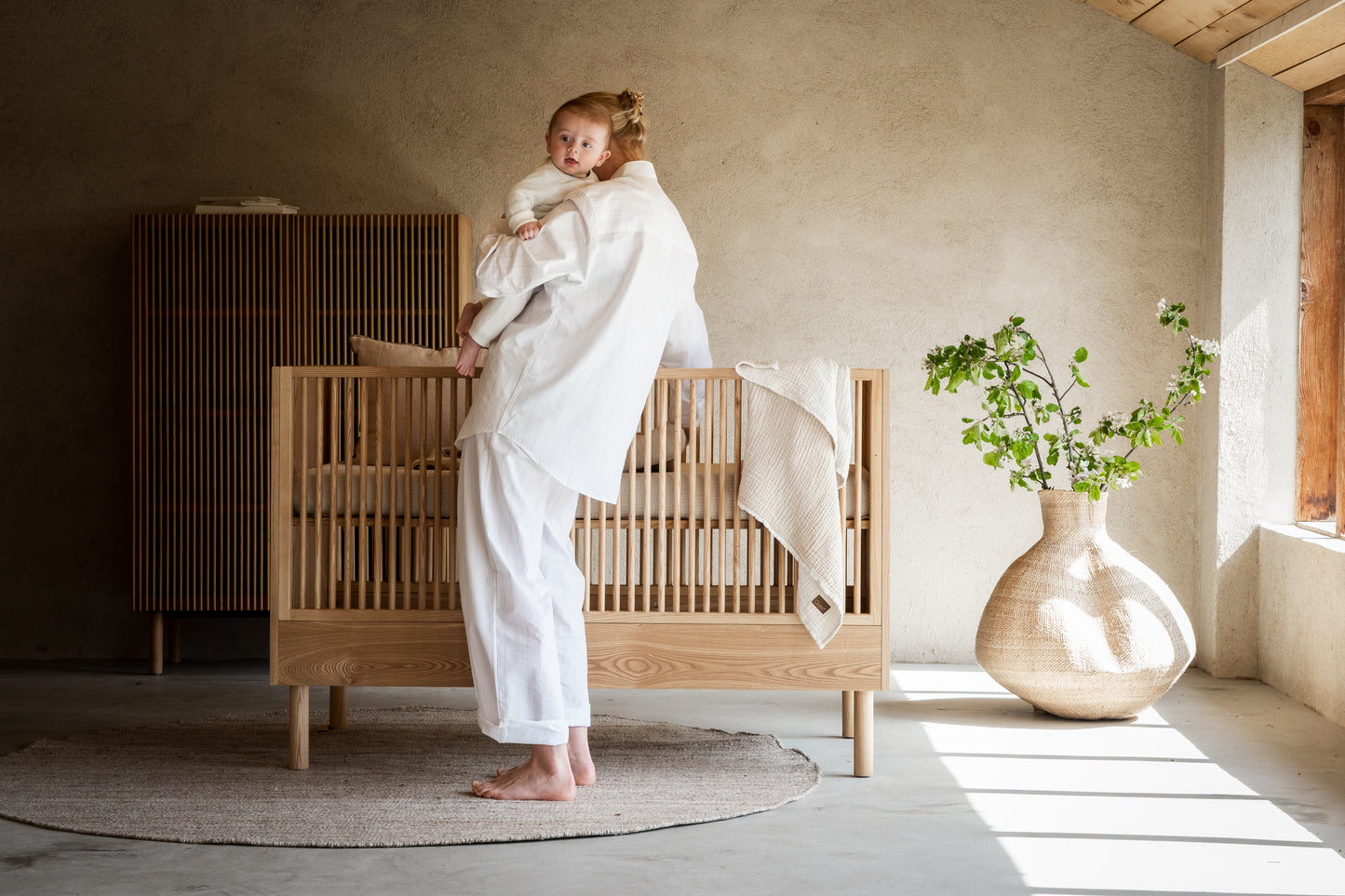 Quax Hai No Ki Convertible Cot Bed - 140 x 70 cm Natural Ash