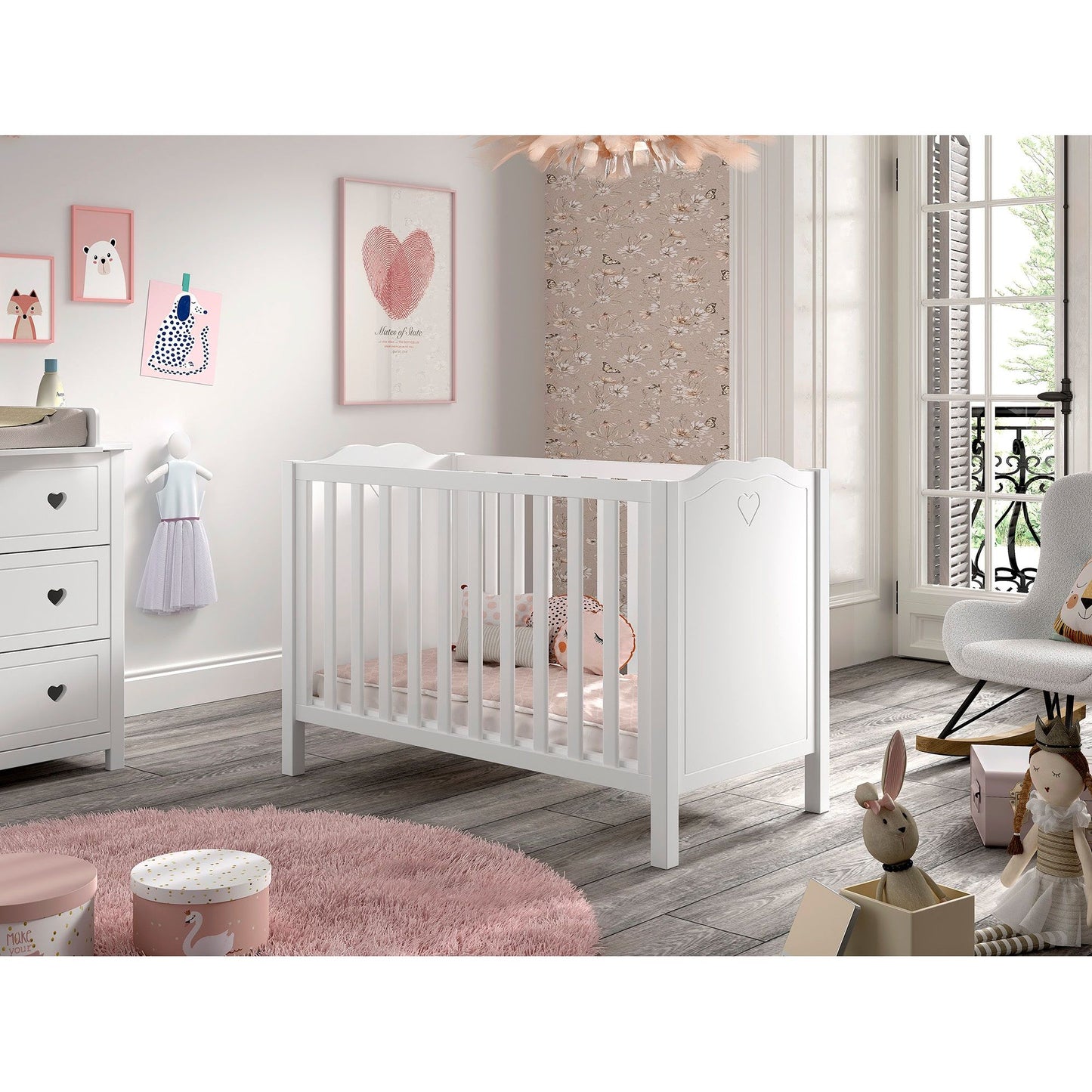VIPACK JAXX AMORI cot 120 x 60cm white