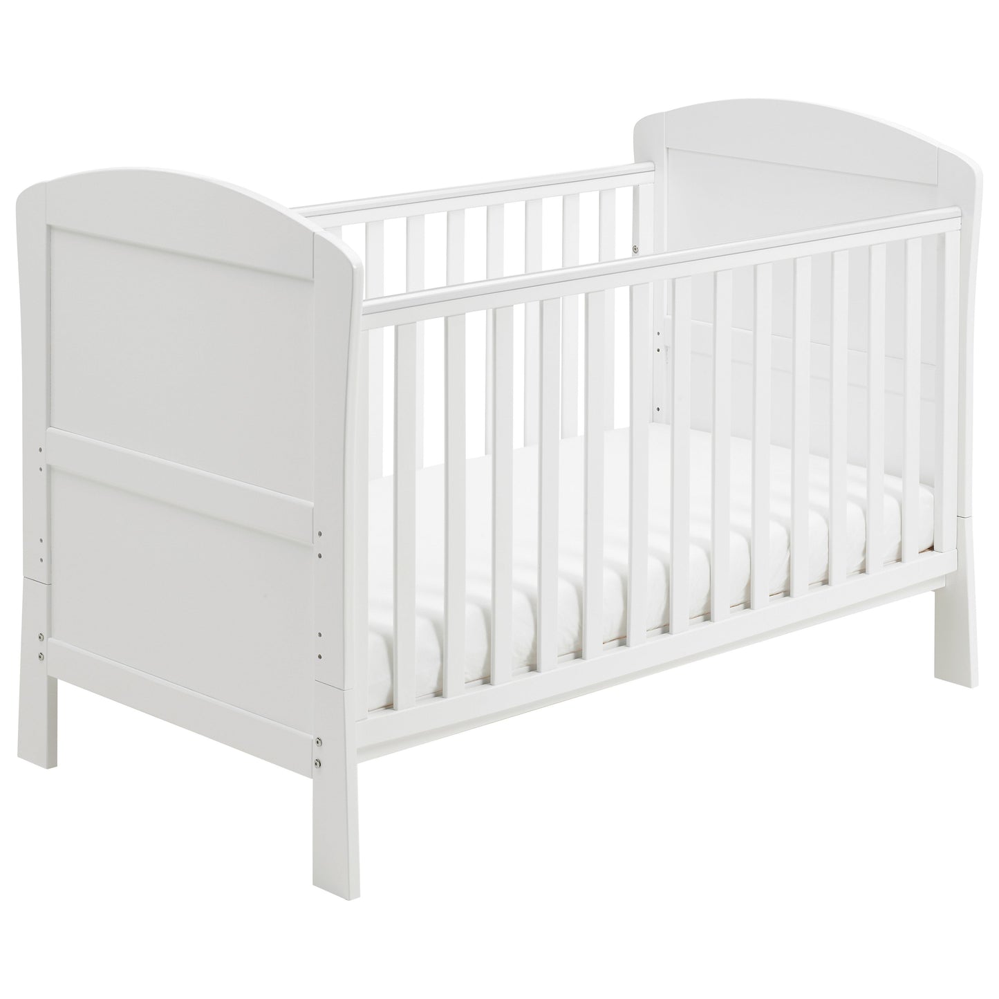 Babymore Aston Drop Side Cot Bed 140 x 70cm White