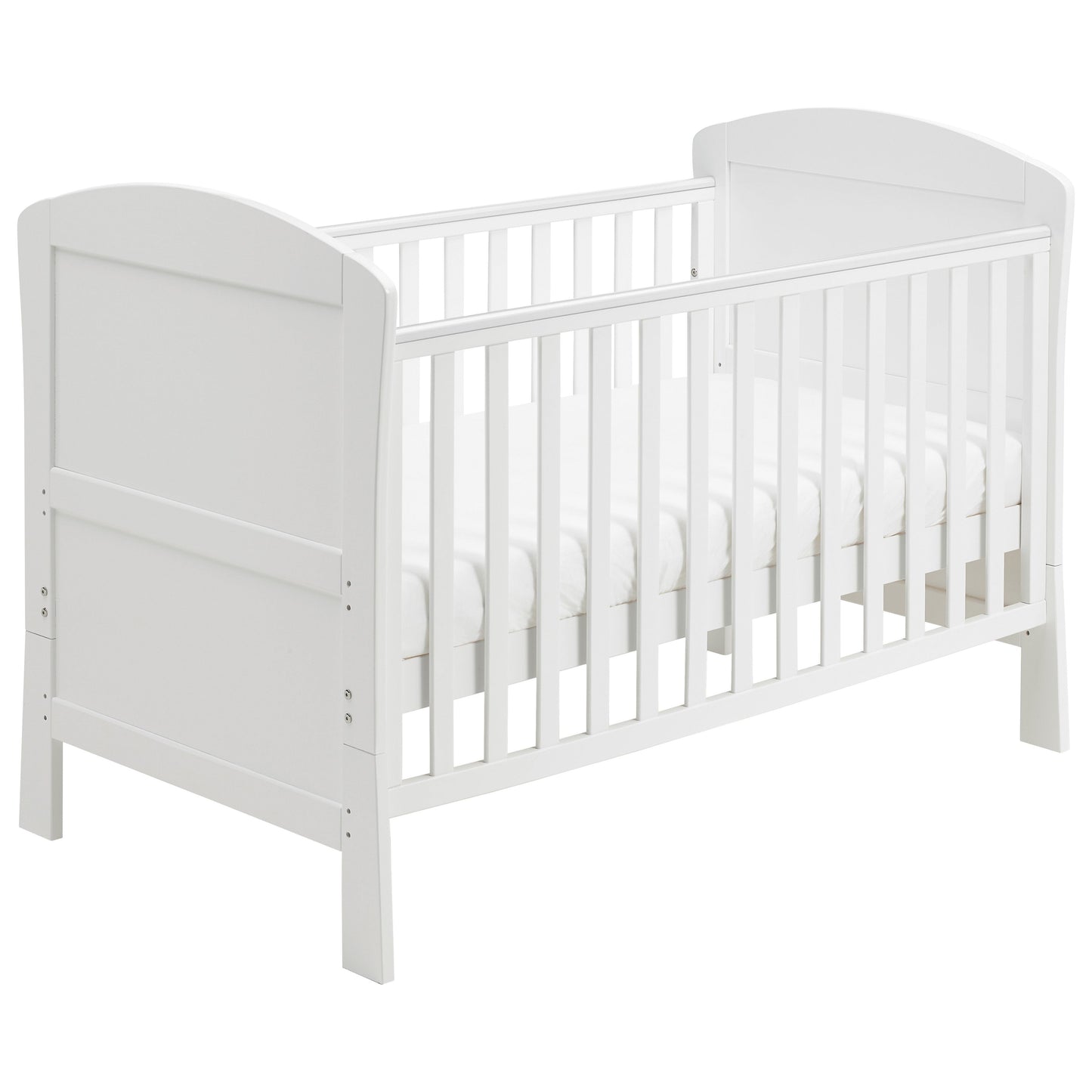 Babymore Aston Drop Side Cot Bed 140 x 70cm White