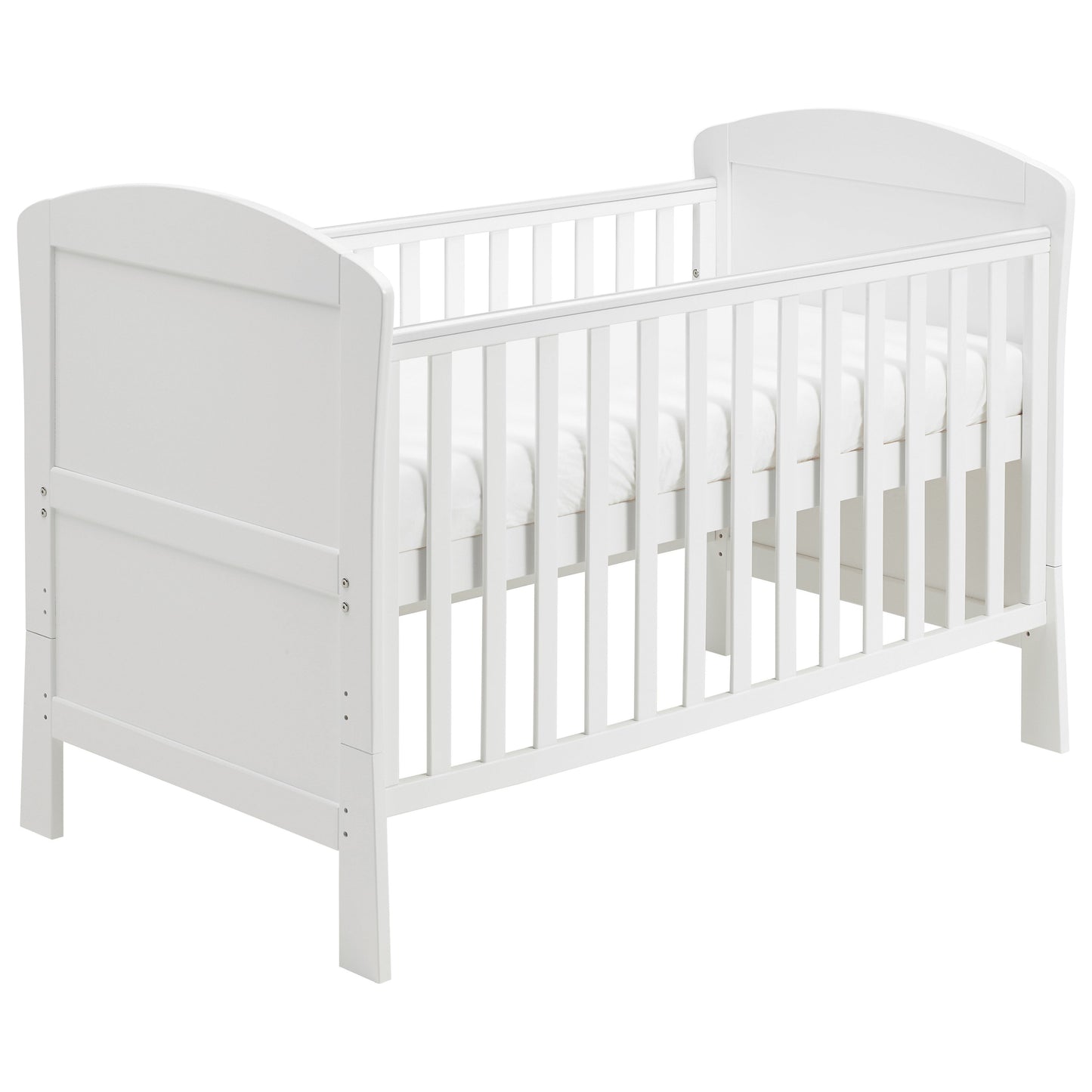 Babymore Aston Drop Side Cot Bed 140 x 70cm White