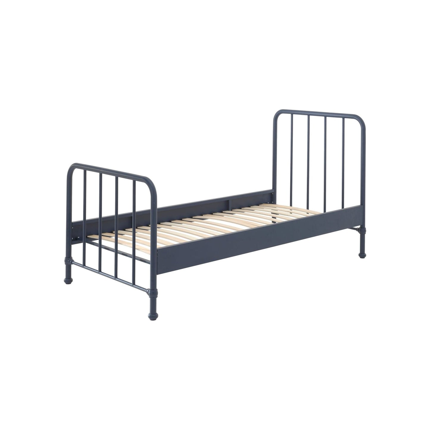 VIPACK BRONXX European single bed 90 X 200cm blue denim