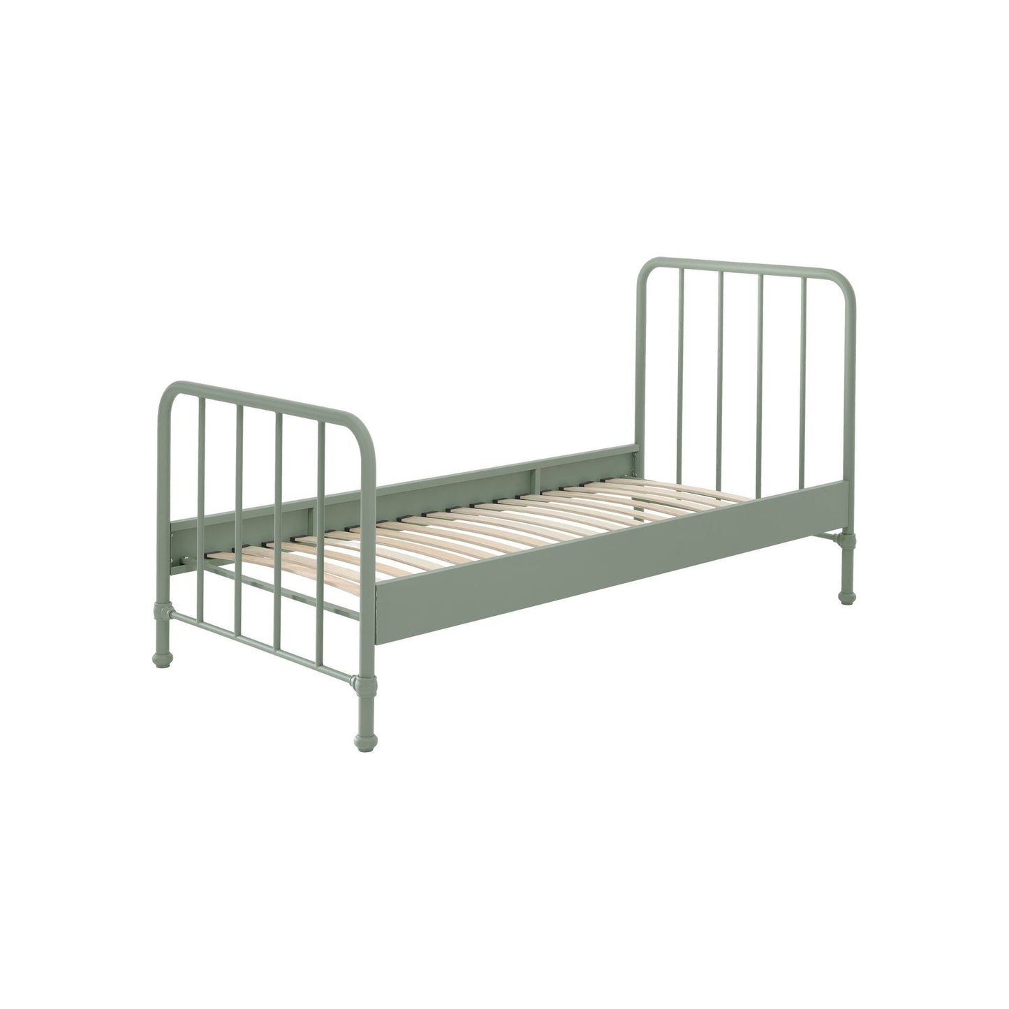 VIPACK BRONXX European single bed 90 X 200cm olive green