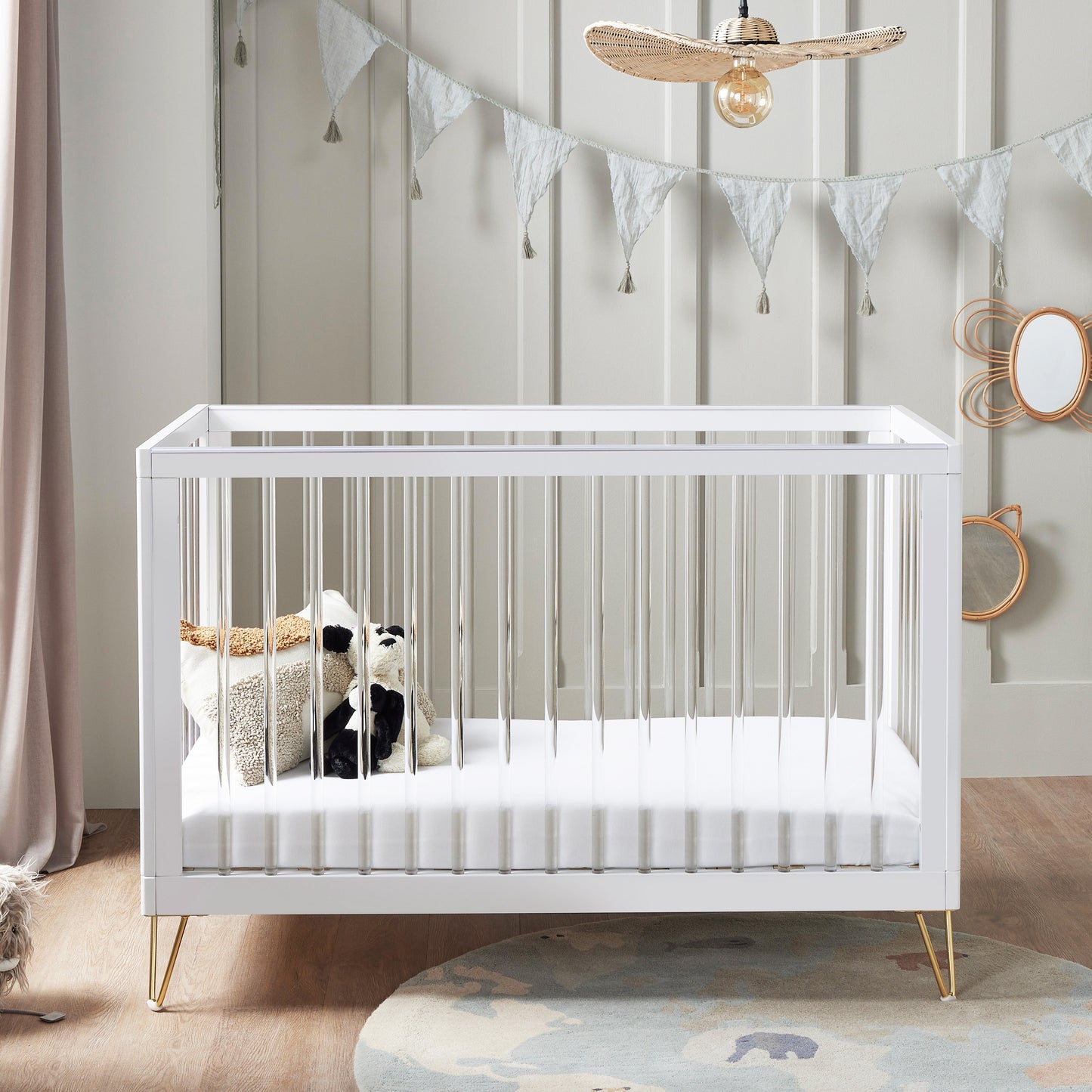 Babymore Kimi Cot Bed 120 x 60cm Acrylic