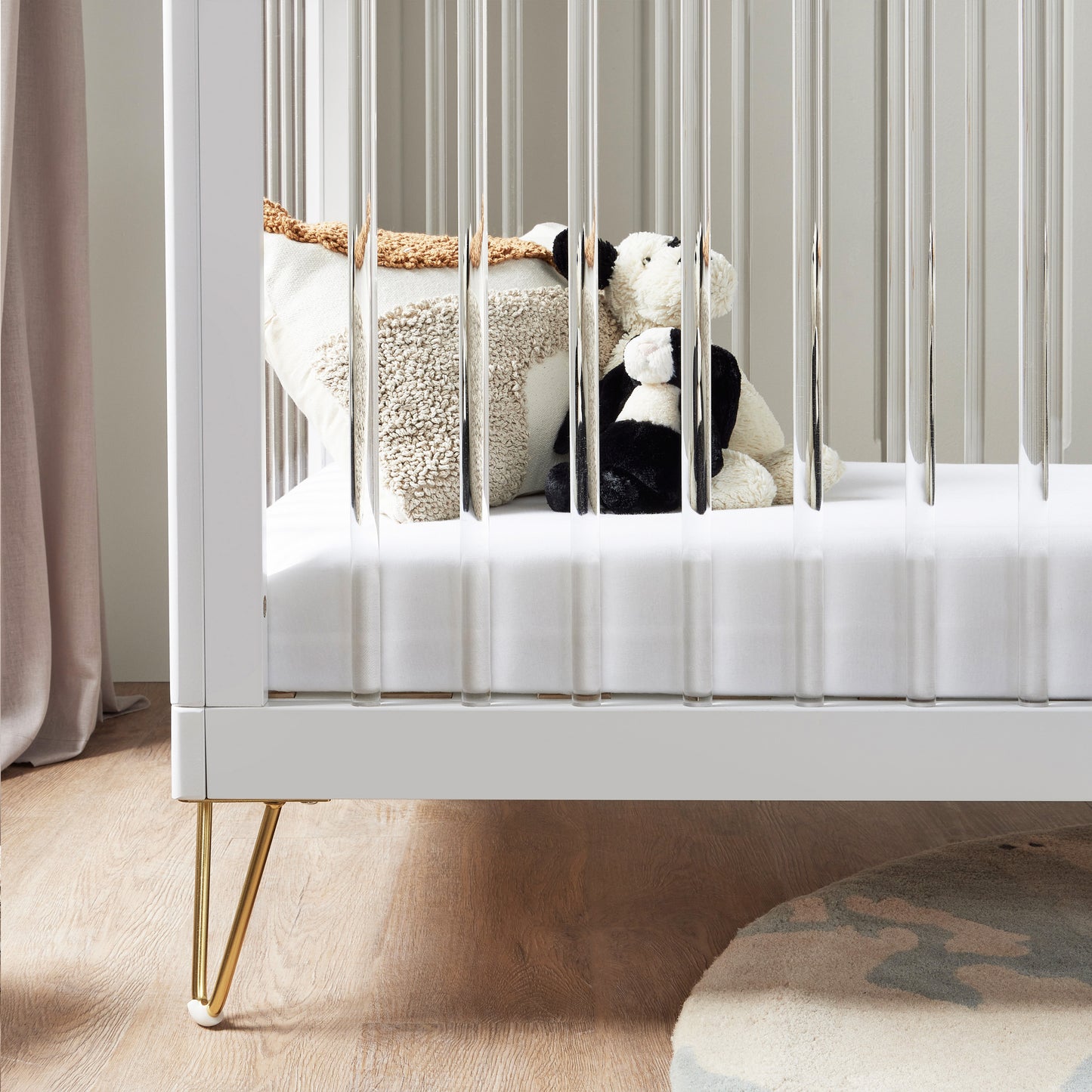 Babymore Kimi Cot Bed 120 x 60cm Acrylic