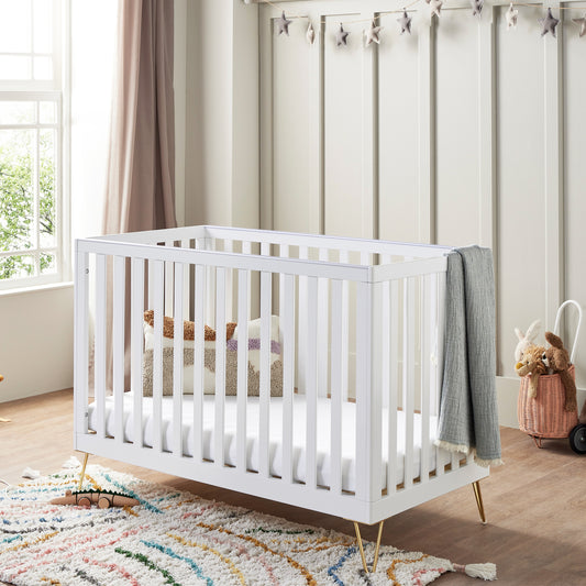 Babymore Kimi Cot Bed 120 x 60cm White