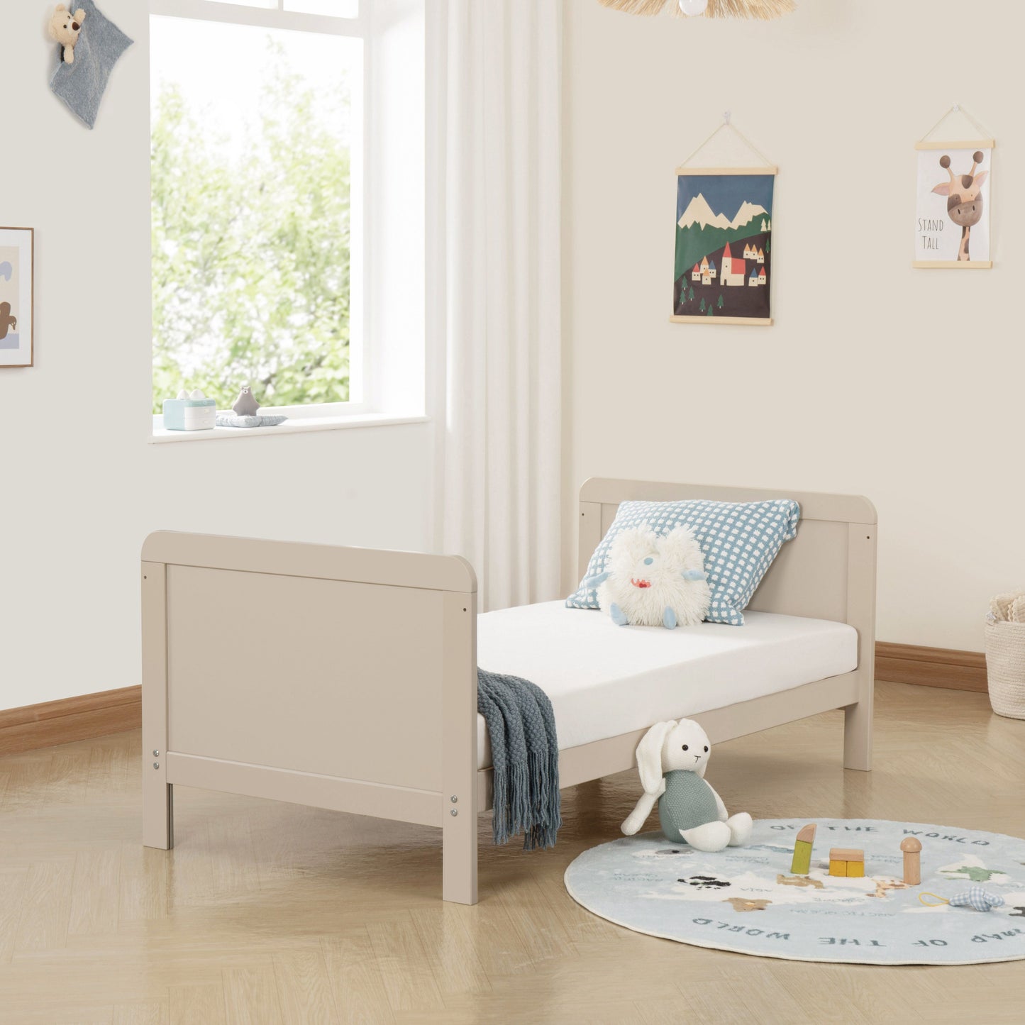 Babymore Caro Urban Cot Bed 140 x 70cm Cashmere