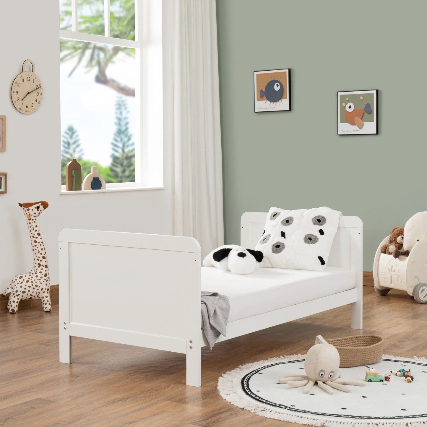 Babymore Caro Urban Cot Bed 140 x 70cm White