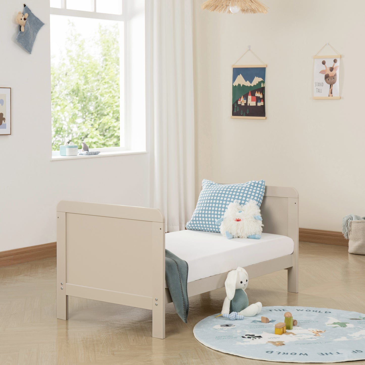 Babymore Caro Urban Mini Cot Bed 120 x 60cm Cashmere