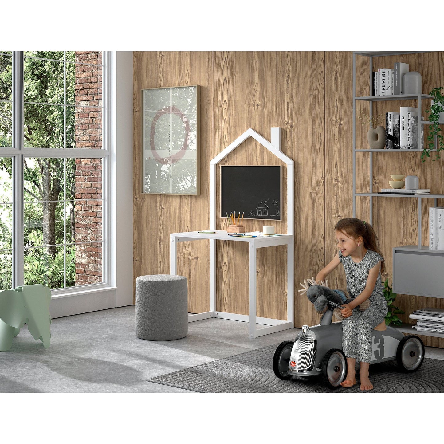 VIPACK JAXX DALLAS kids house shaped desk white