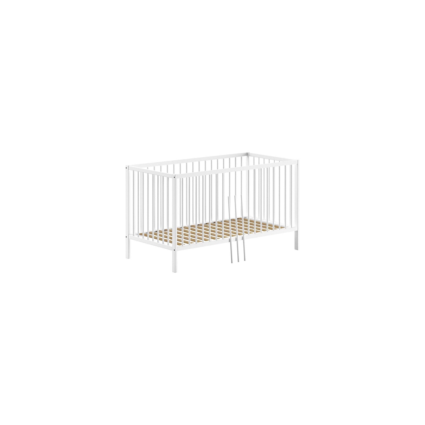 VIPACK JAXX DINO cot bed 140 x 70cm & baby changing table bundle white