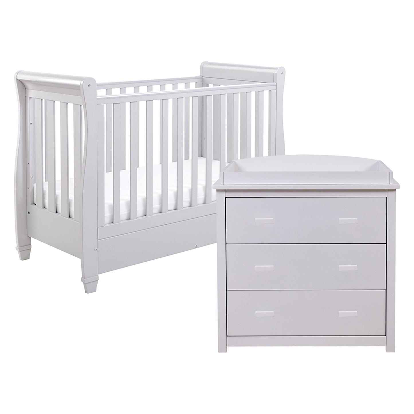 Babymore Eva Cot Bed 120 x 60cm 2 Piece Room Set Grey