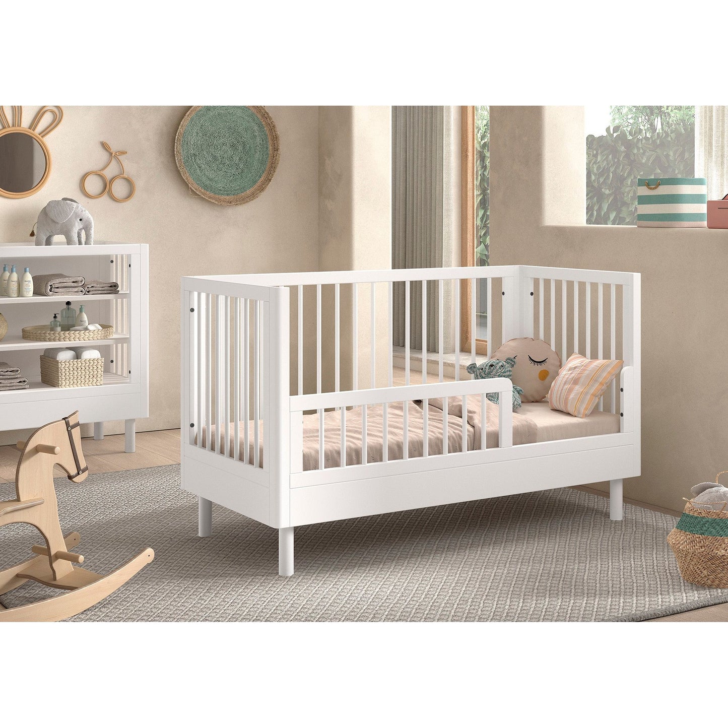 VIPACK JAXX FORREST 2 piece room set cot bed and changing table white