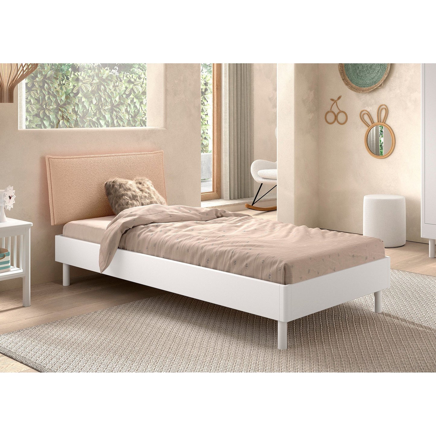 VIPACK JAXX FORREST 3 piece kids room set with nightstand white