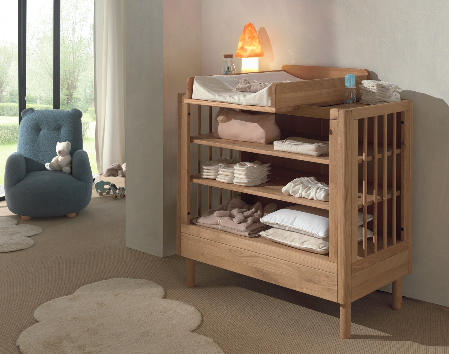 VIPACK JAXX FORREST changing unit with changing top oak