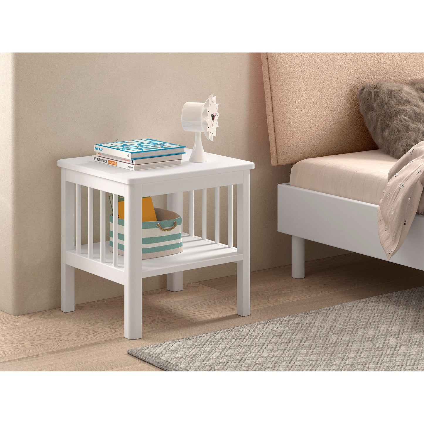 VIPACK JAXX FORREST 3 piece kids room set with nightstand white