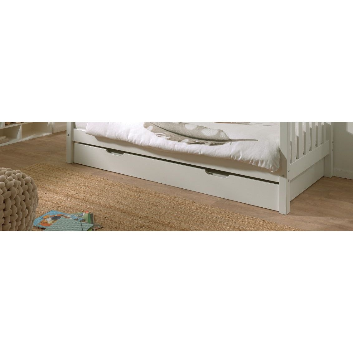 VIPACK FRITZ European single cabin bed 90 X 200cm white inc storage drawer