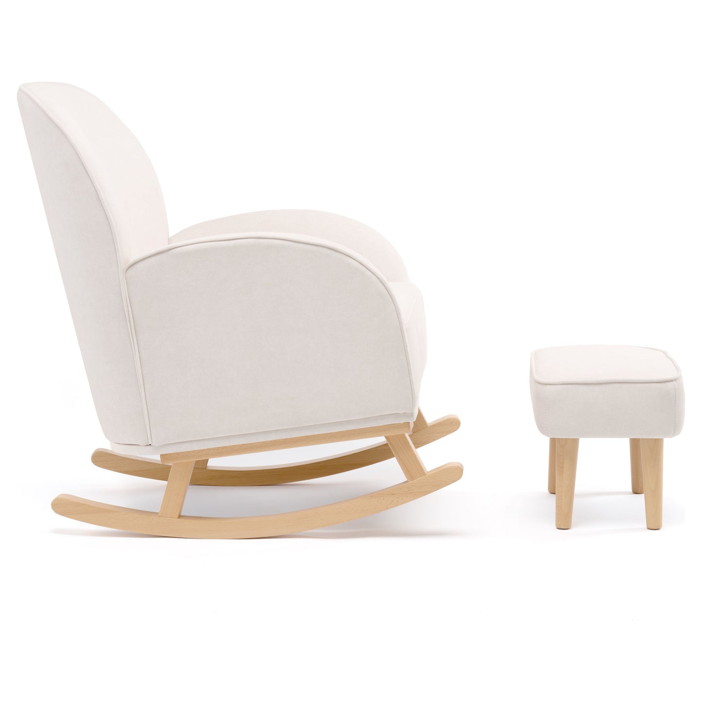 Babymore Freya Nursing Chair with Stool Cream