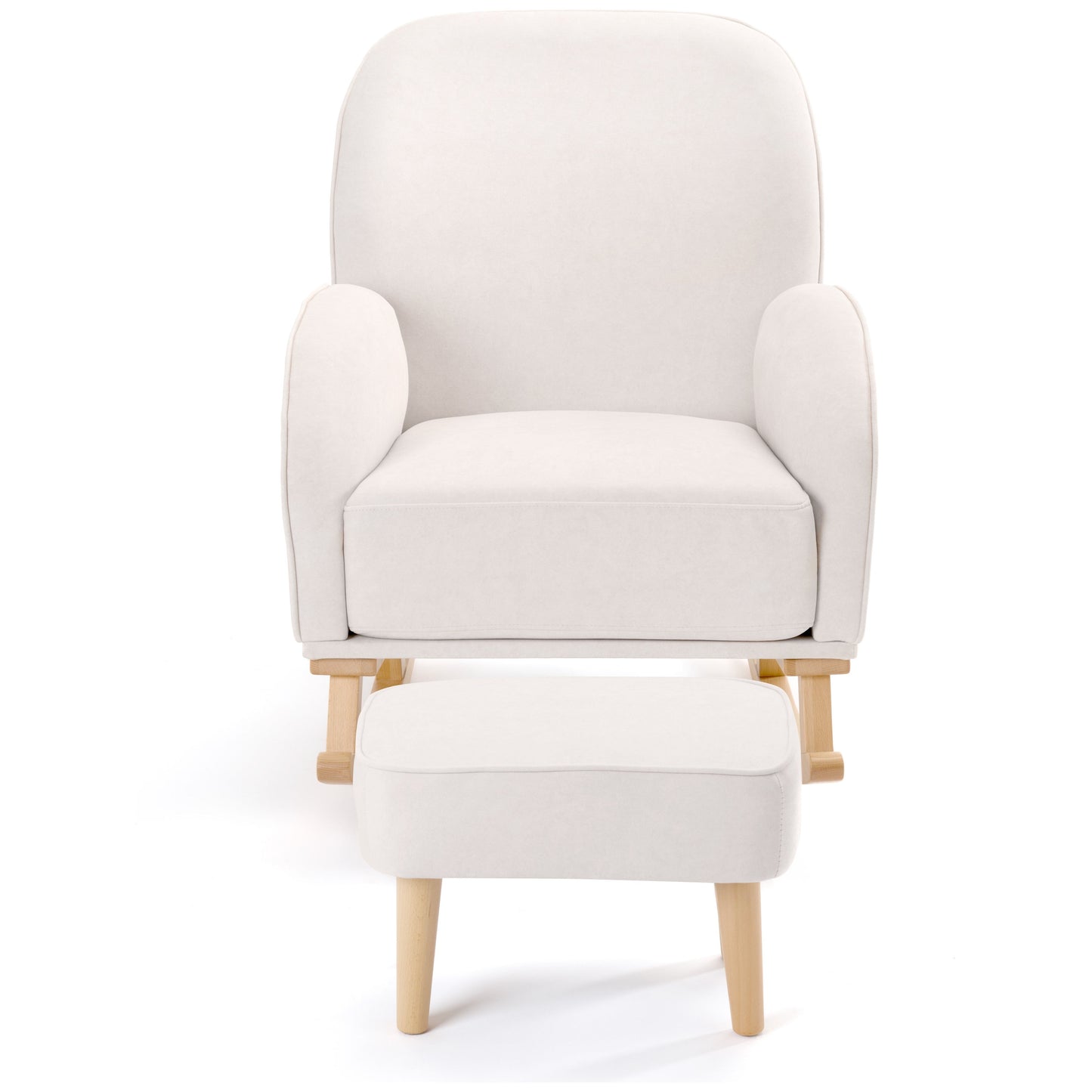 Babymore Freya Nursing Chair with Stool Cream