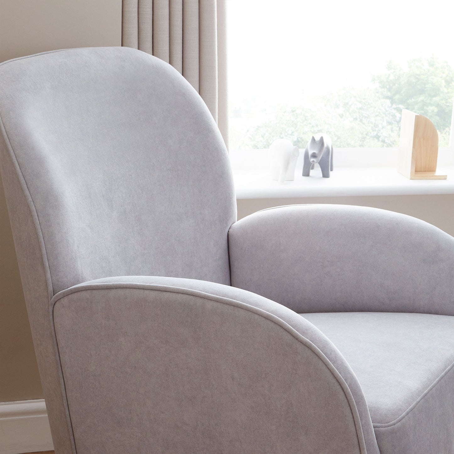 Babymore Freya Nursing Chair with Stool Grey