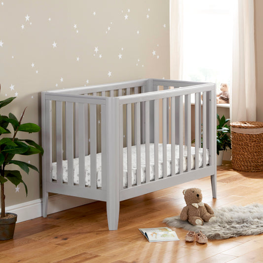 Babymore Iris Cot Bed 120 x 60cm Grey