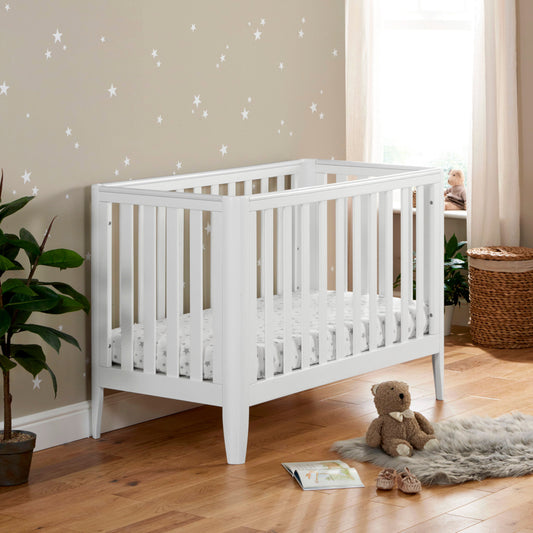 Babymore Iris Cot Bed 120 x 60cm White
