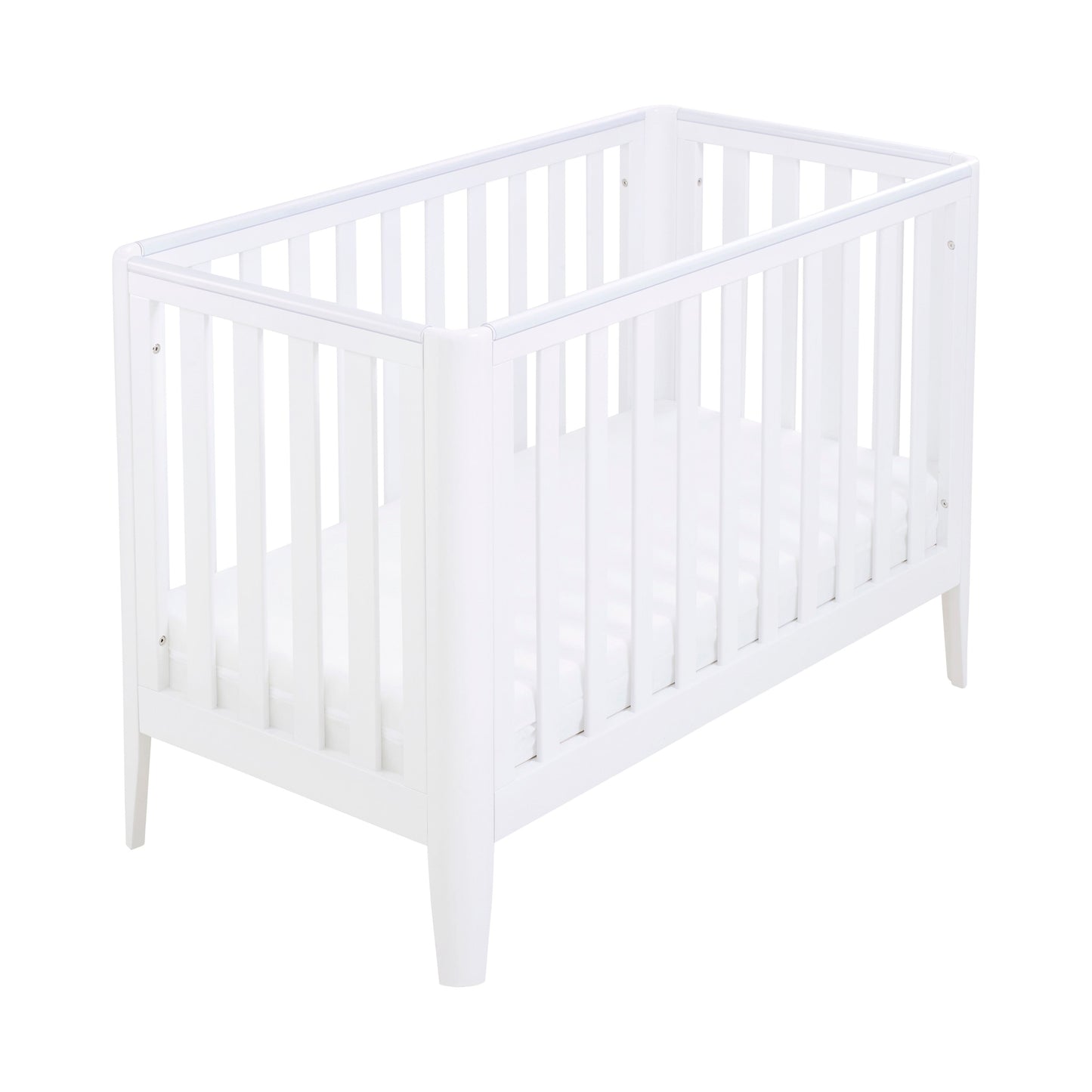 Babymore Iris Cot Bed 120 x 60cm White