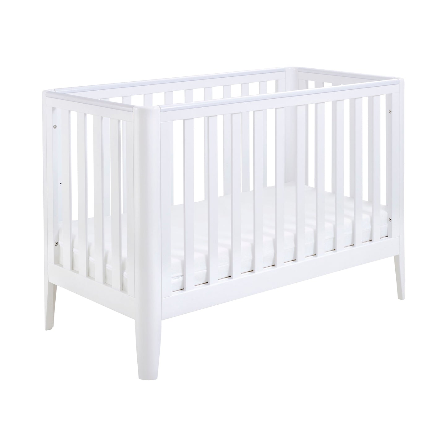Babymore Iris Cot Bed 120 x 60cm White
