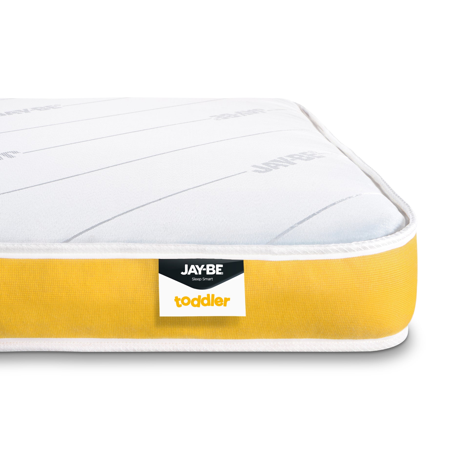 Jay-Be e-pocket sprung toddler bed mattress 140x70cm side profile on white background