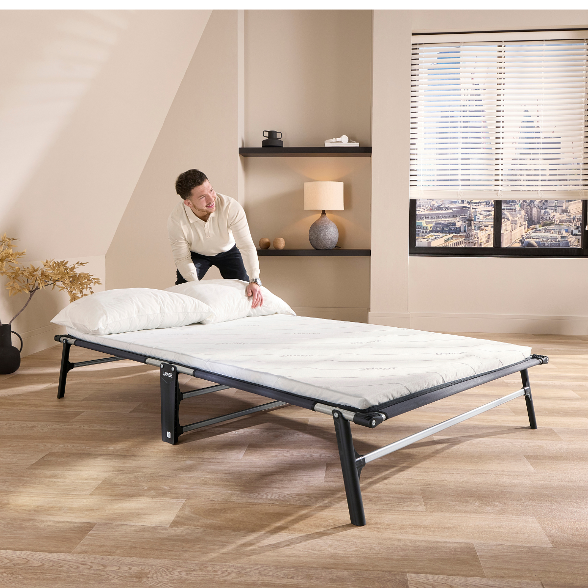 Jay-Be CE120 Compact Folding Bed with Comfort Mattress - Small Double
