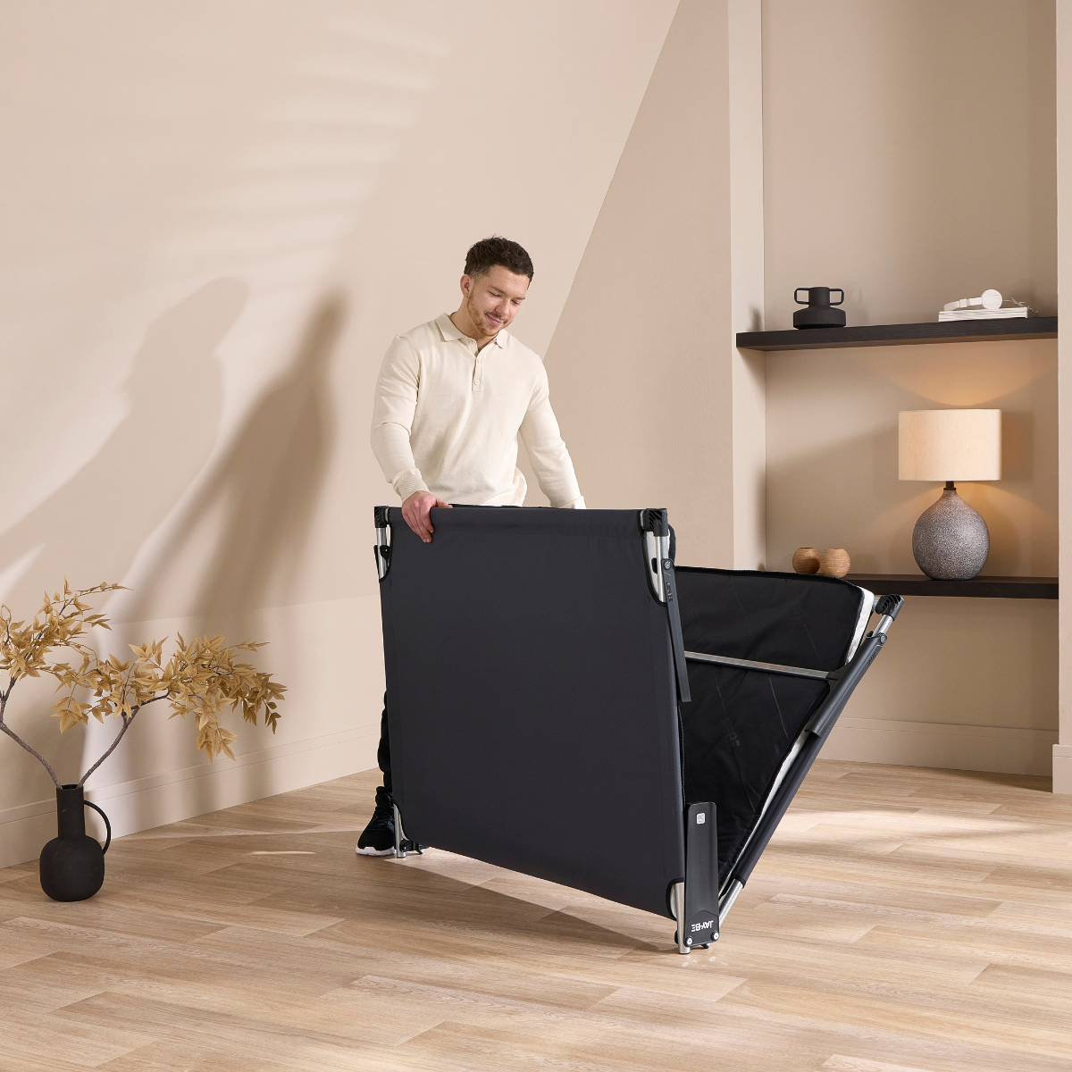 Jay-Be CE120 Compact Folding Bed with Comfort Mattress - Small Double