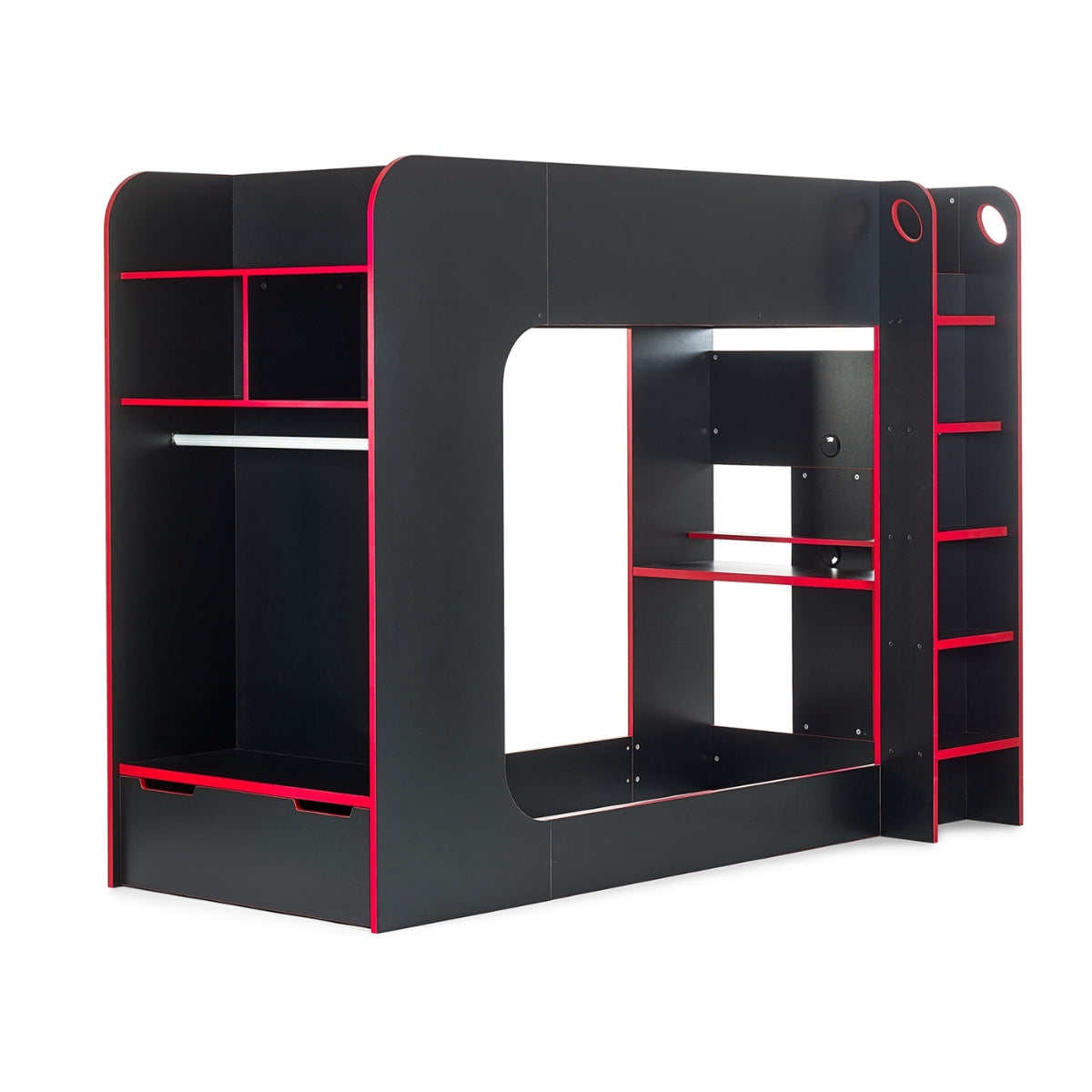 Julian Bowen Impact Gaming Bunk Bed Black Red